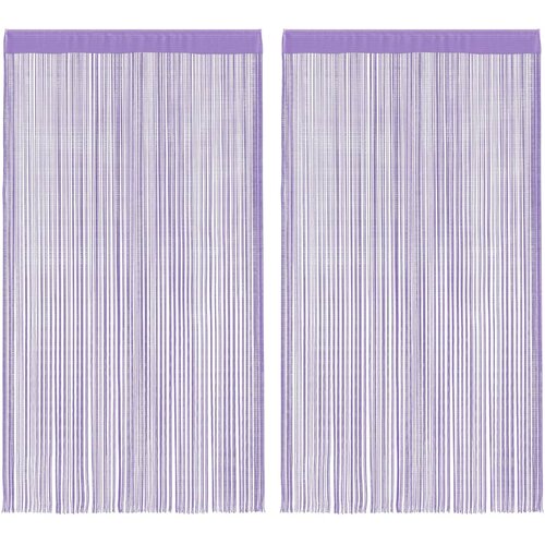 VidaXL Nižaste zavjese 2 kom Ljubičaste 140x250 cm Slike