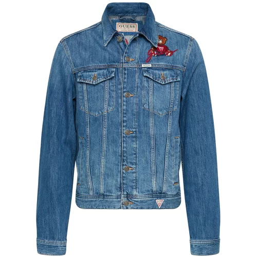 Guess Prehodna jakna 'DILLON' modra / rjava / svetlo rjava / rdeča