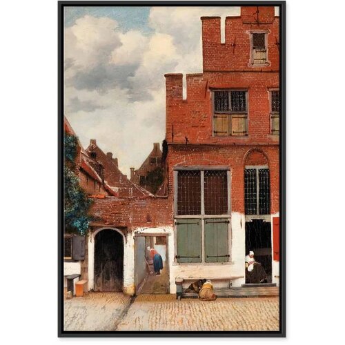  Slika - Jan Vermeer – The Little Street 40x60 U crnom drvenom okviru Cene