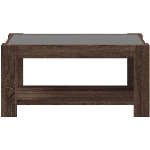  Stolić za kavu LED smeđa boja hrasta 93x53x45 cm drveni Slike