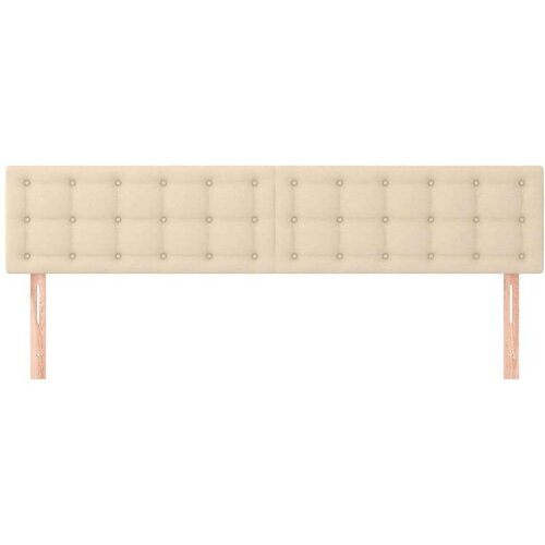  Uzglavlja 2 kom krem 100x5x78/88 cm od tkanine Slike