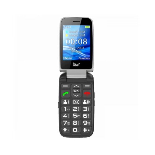 Mean IT mobilni telefon sa velikim ekranom u boji 2,8" - crni - senior flip max black Cene