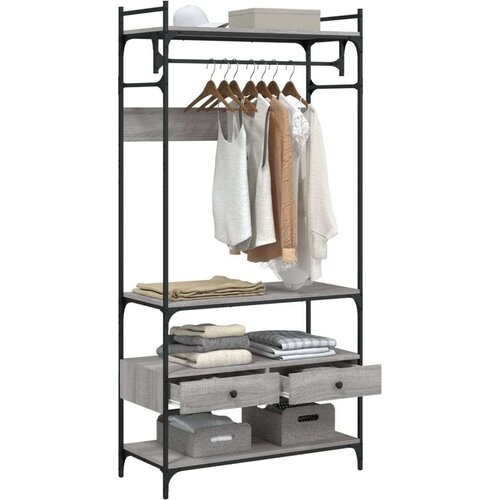  Ormar s ladicama sivi hrast 89x39x184 5 cm konstruirano drvo Slike