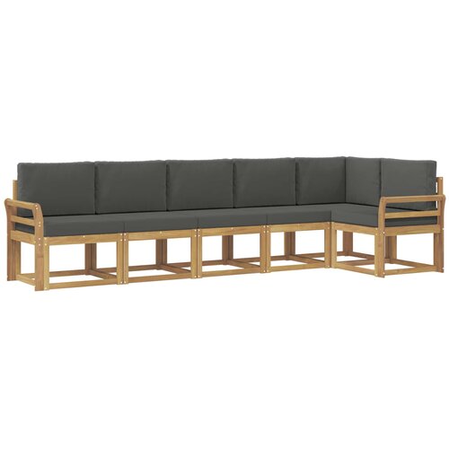 vidaXL Zunanja garnitura za sedenje 6 pcs Bela in antracit Poliester, (5000282397) Cene