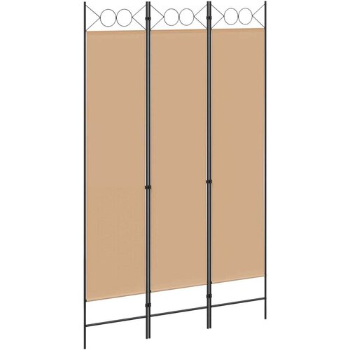  3-panelni pregradni zid Bež 120 x 200 cm Tkanina - Bež 120 x 200 cm Slike