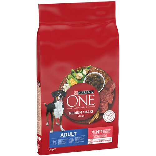 Purina One Medium/Maxi Adult govedina i riža - 2 x 7 kg Cijene