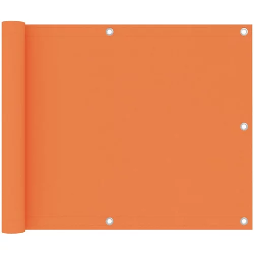 vidaXL Balkonsko platno oranžno 75x600 cm oksford blago, (20610628)