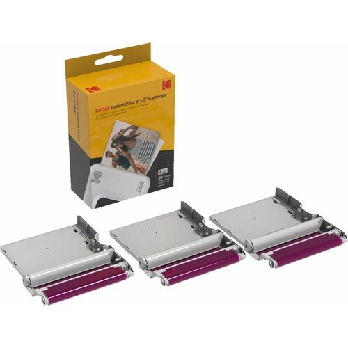 Kodak ICRG-330 4PASS 3 x 3 Inch (7.6 x 7.6 cm) Paper and Color Ribbon Integrated Cartridge, Compatible with Mini 3 Square, Mini 3 Square Retro, Mini Shot 3 Square, Mini Shot 3 Square Retro 3 Slike