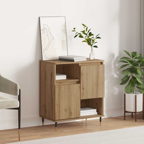 vidaXL Strani šal artisan hrast 60 x 35 x 70 cm Konstruiran les Cene