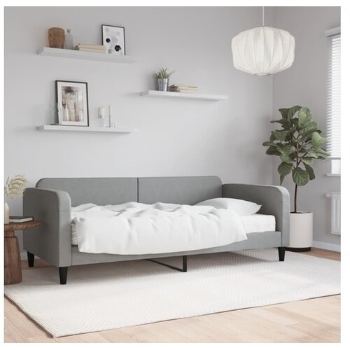 vidaXL Dnevni krevet s madracem svjetlosivi 90 x 200 cm od tkanine Cijene