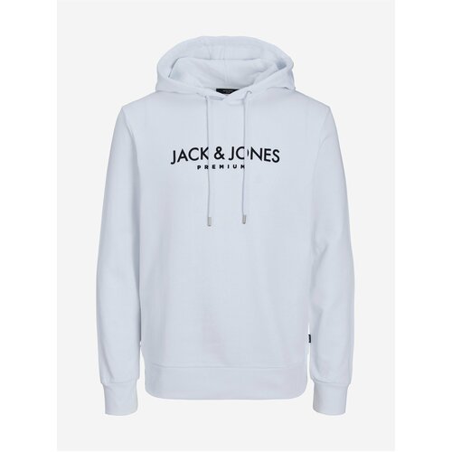 Jack & Jones White Mens Hoodie Jake - Men Cene