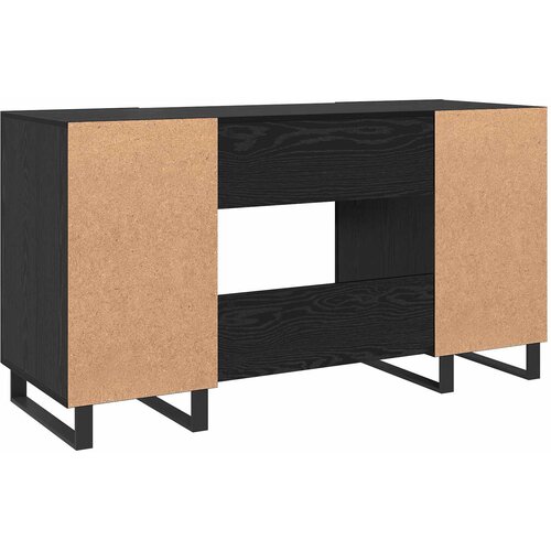  Stol Crni hrast Konstruirano drvo 140 x 50 x 75 cm Slike