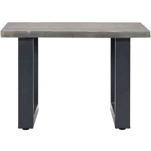 Maison Chic Klubska mizica - kavna mizica - Nizka mizica z živimi robovi siva 60x60x40 cm akacijev les, (21752128) Slike