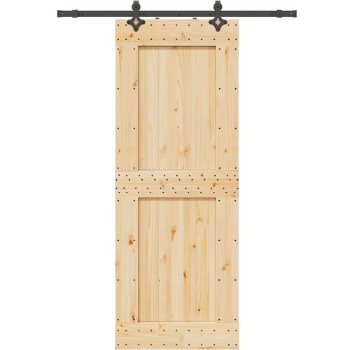 vidaXL Klizna vrata s priborom za montažu 85 x 210 cm masivna borovina Cijene