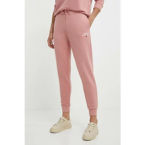 Tommy Hilfiger Homewear hlače boja: ružičasta, bez uzorka, UW0UW04522