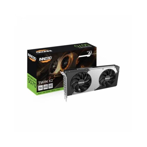 Inno3d NVIDIA RTX 5070 X2 OC 12GB GDDR7 192bit, 2542MHz / 28Gbps, 3x DP, 1x HDMI, 2 fans 2 slot Slike