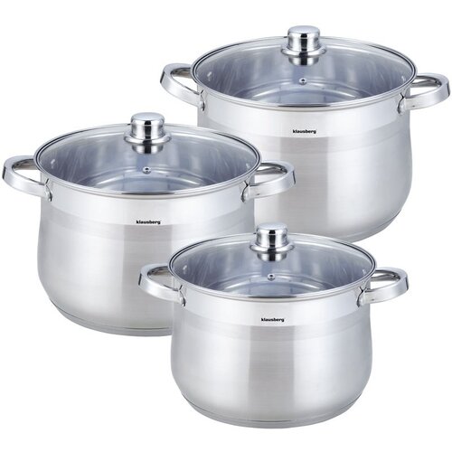 Shumee KB-7178 Set Lonaca 6 Dijelova &amp;ndash; 10,7 L, 13 L i 16 L, Nehrđajući Čelik Slike