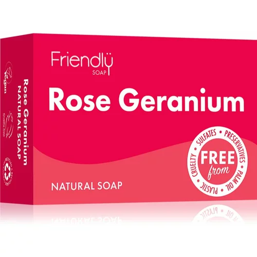 Friendly Soap Natural Soap Rose Geranium prirodni sapun 95 g