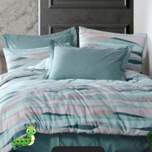 Gusenica posteljina mint - 140x220 Slike