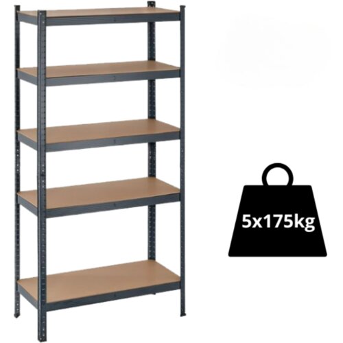 SmartStorage Polica metal-medijapan 180x75x35cm, 5x175kg Slike