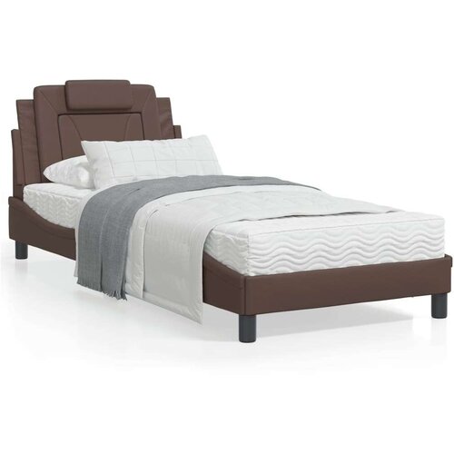  Okvir za krevet s uzglavljem smeđi 80 x 200 cm od umjetne kože Cijene