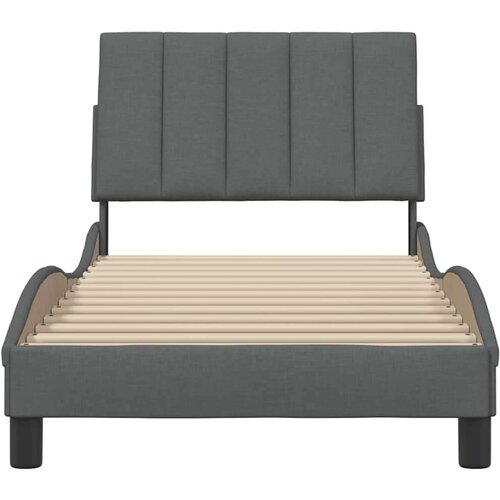 VidaXL okvir za krevet bez madraca tamnosivi 80x200 cm od tkanine Slike
