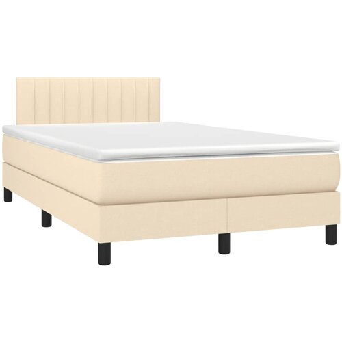 vidaXL Krevet box spring s madracem krem 120 x 190 cm od tkanine Cijene