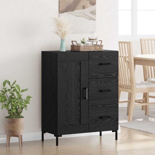 VidaXL Kreveta Crni hrast 69.5 x 34 x 90 cm Konstruirano drvo Slike