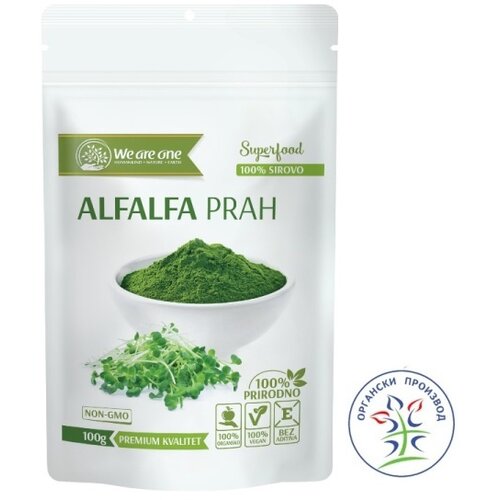 We Are One alfalfa prah organic 100g Slike