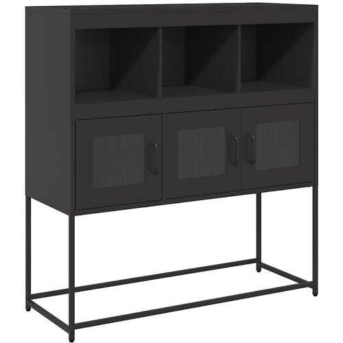 Maison Chic Komoda - Predalnik črna 100,5x39x107 cm hladno valjano jeklo, (21719713) Cene