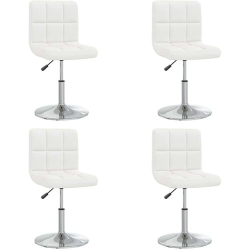  Blagovaonske stolice od umjetne kože 4 kom bijele Cijene