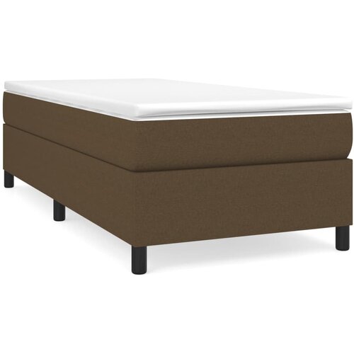 Maison Chic Box spring postelja - Vzmetna postelja z vzmetnico temno rjava 90x200 cm blago SL48, (21909582) Cene