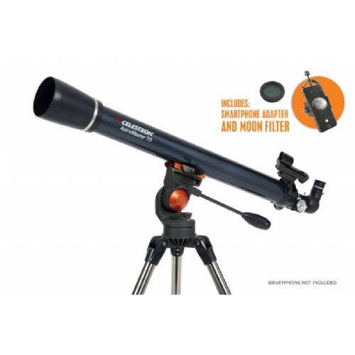 Celestron Teleskop AstroMaster 70AZ + nastavek za telefon in filter za luno Cene