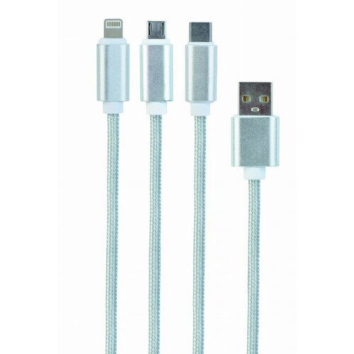 Cablexpert Kabel USB combo 3-v-1 srebrn, (20441780) Slike