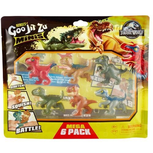 Goo Jit Zu Goo Jit Zu: Jurski svet - Set 6 mini akcijskih figuric, ki se lahko raztegnejo Cene