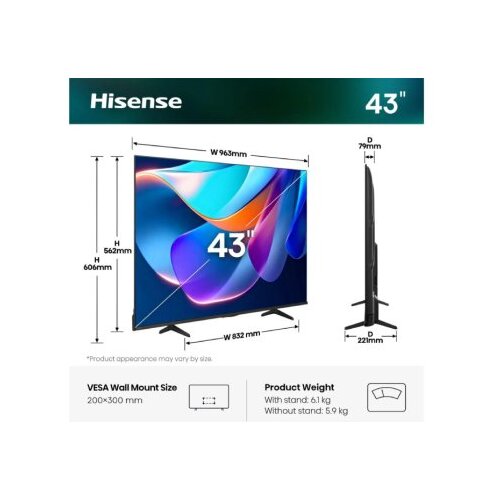Hisense 43E6ST DLED 4K UHD Smart TV Cene