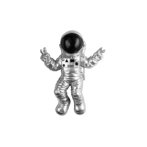 Wallxpert Zidna dekoracija Cosmonaut 7, 35x47x10 cm, srebrna boja Slike
