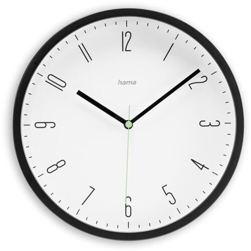 Hama CAPRI zidni sat, moderan, precnik 25 cm, crni Cene