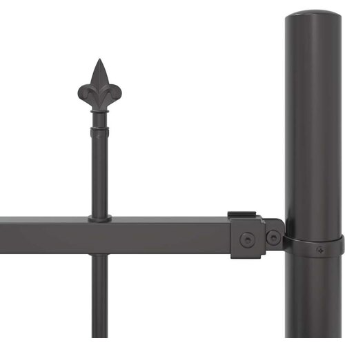  Ograde za vrt s kukastim vrhom siva 3 4x1 75 m čelik Slike