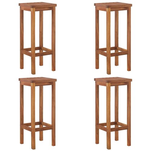  5-dijelni vrtni barski set od masivnog bagremovog drva Smeđa 60 cm table length Slike
