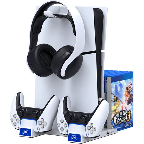  PlayStation 5 Slim večnamensko polnilno stojalo za 2 kontrolerja in slušalke bele barve iPega Cene
