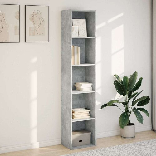 VidaXL Regal za knjige boja betona 40x30x189 cm konstruirano drvo Slike