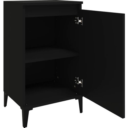  Noćni ormarići 2 kom crni 40 x 35 x 70 cm konstruirano drvo Slike