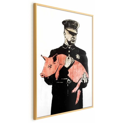  Plakat - Police Pig 29.7x42 Zlatni okvir Cene