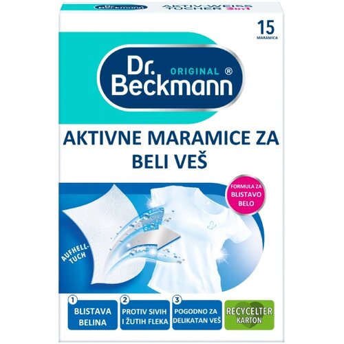Dr. Beckmann Aktivne maramice za blistavo beli veš 15 kom Cene