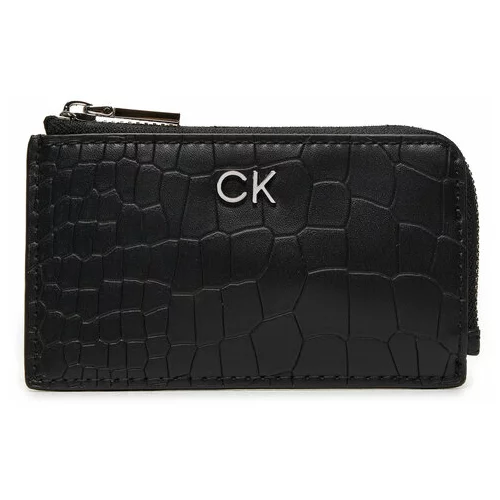 Calvin Klein Etui za kreditne kartice Ck Daily Zip Cardholder_Croco K60K612191 Črna