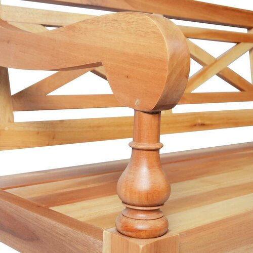  Klupa Batavia 123 cm od masivnog drva mahagonija svjetlosmeđa Slike