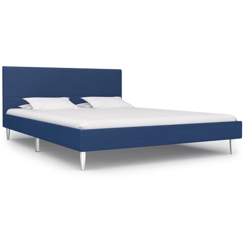 VidaXL Posteljni okvir modro blago 140x200 cm Slike