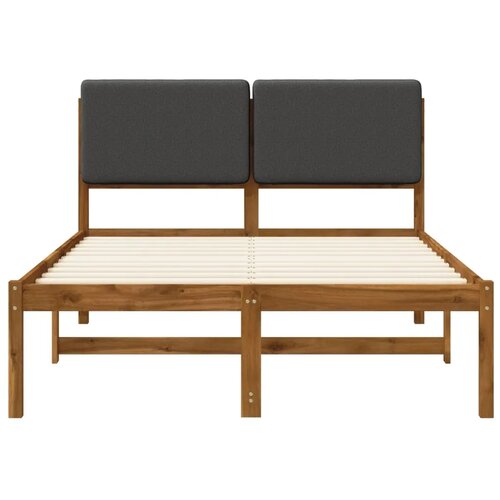  Krevetni okvir s tapiciranim uzglavljem Prirodna i tamnosiva - Prirodna i tamnosiva 150 x 200 cm Slike