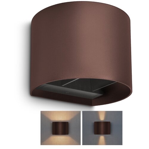  Brilagi - LED spolja&amp;scaron;nje zidno svetlo RONDO LED/6W/230V braon IP54 Slike